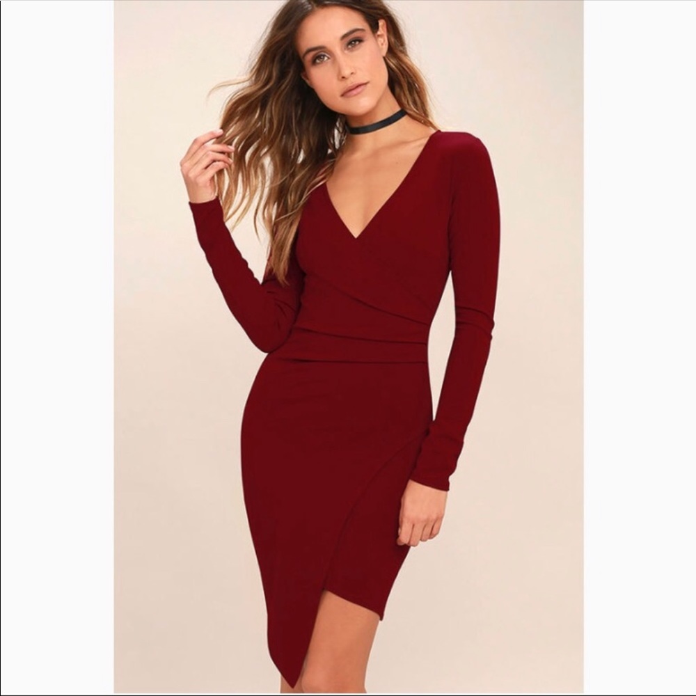 Lulu's dark red M dress.